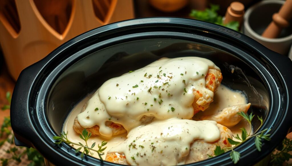 slow cooker cream cheese chicken