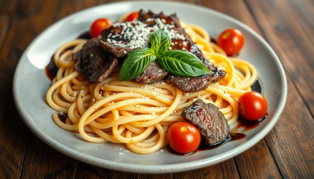 Beef Steak Pasta Plating Techniques