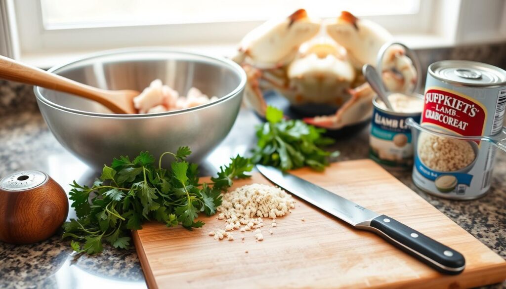 Crab Meat Stuffing Preparation Tools