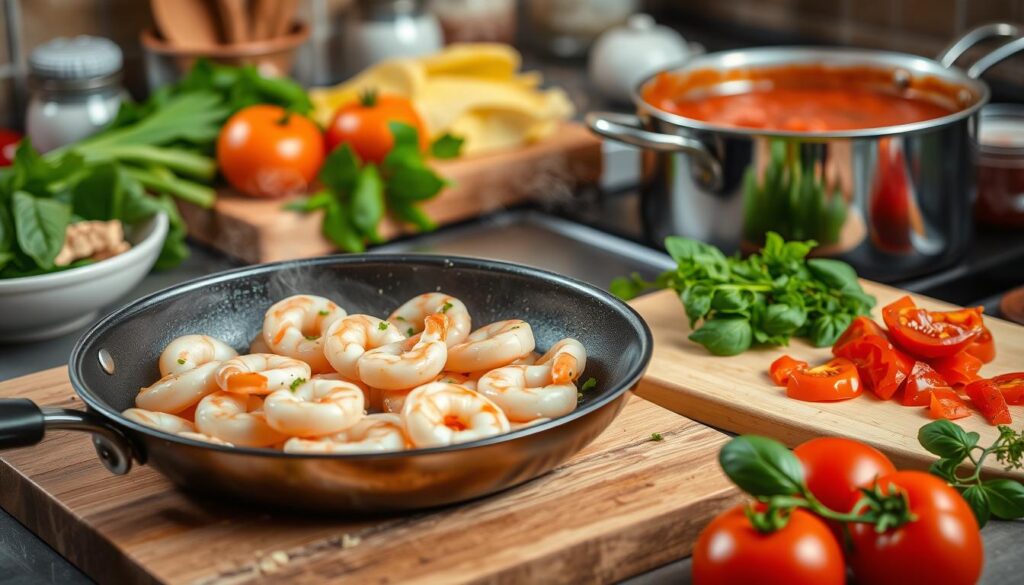 Shrimp Marinara Cooking Techniques