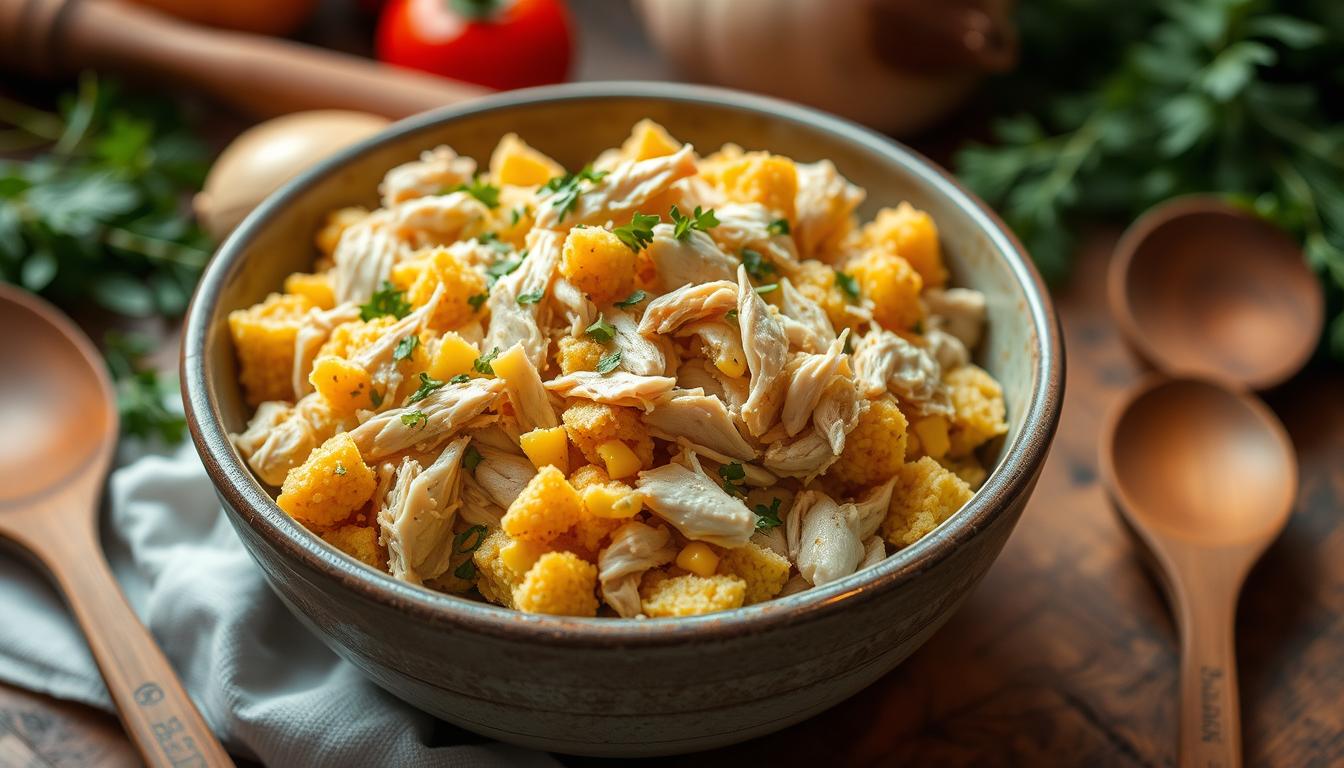 cornbread dressing with chicken