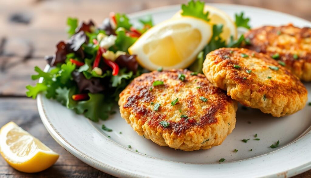 salmon patties with cornmeal